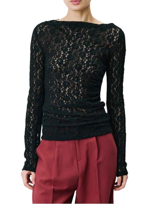 Top in pizzo drappeggiato Grace & Mila | FW2617050NOIR
